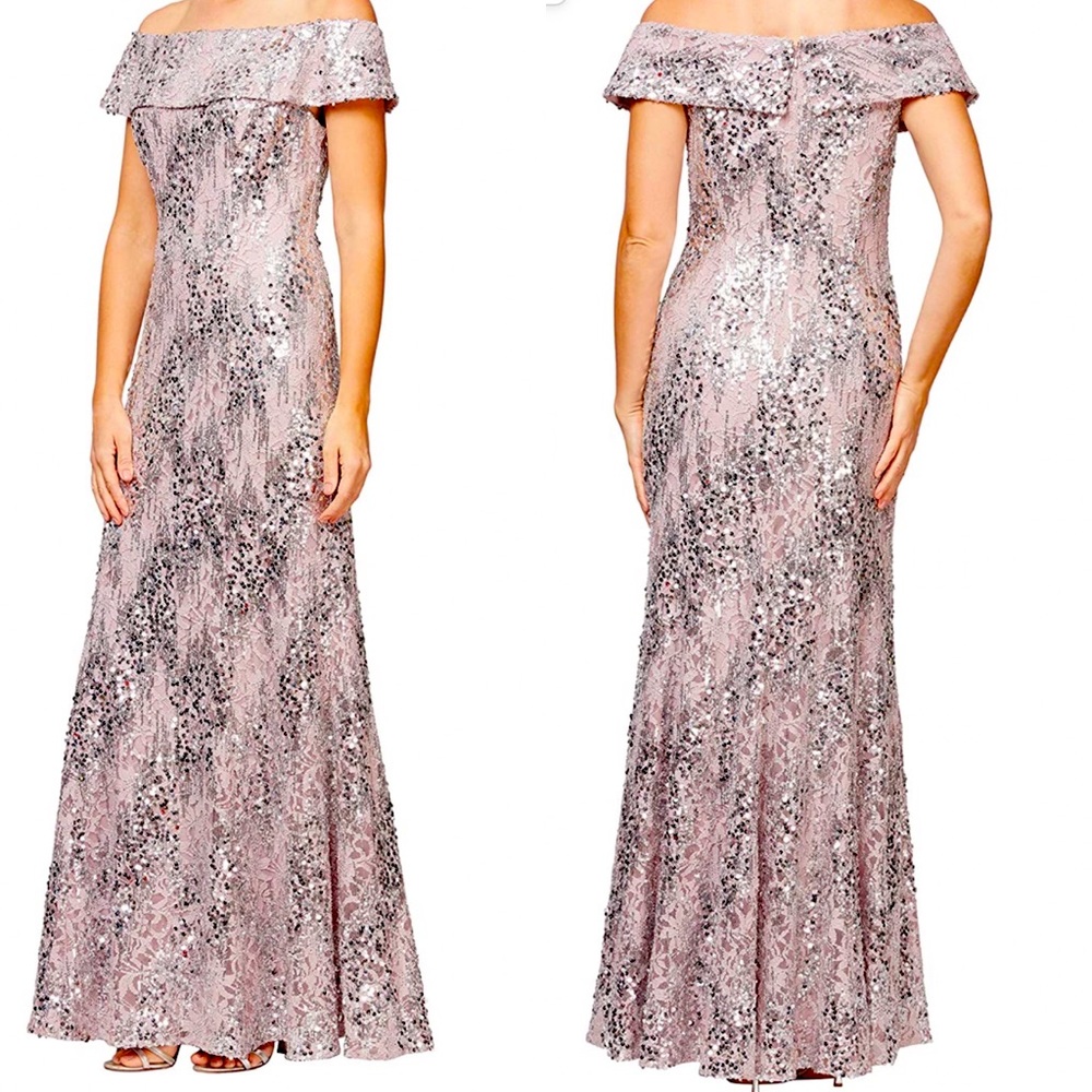*NWT* Alex Evenings Off Shoulder Gown